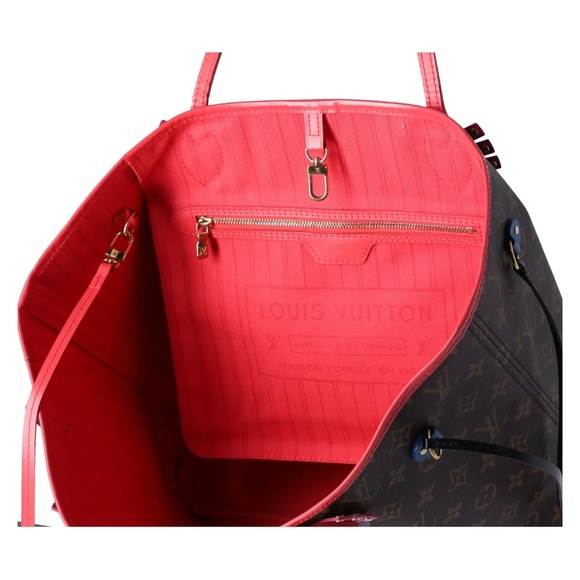 Louis Vuitton Tote Bag Neverfull MM Tote Flamingo M41663 Monogram Canvas + Pouch - Picture 12 of 15